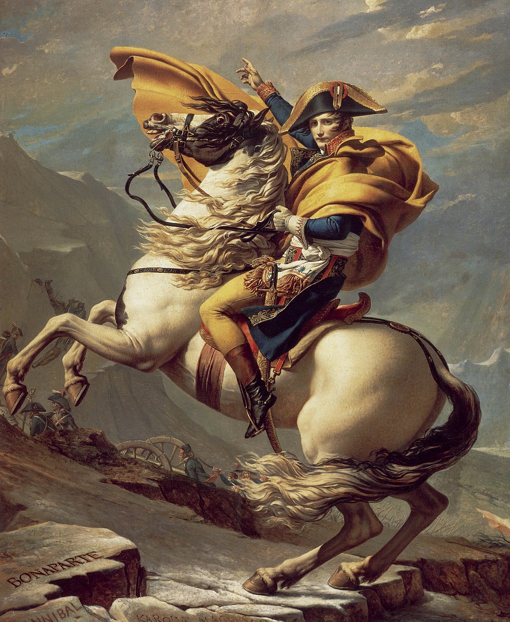 Napoleon Crossing the Alps (Black t-shirt)