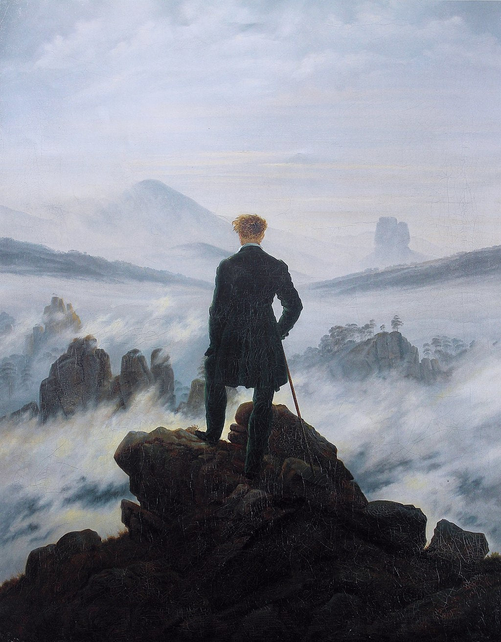 Wanderer above the Sea of Fog (Black t-shirt)