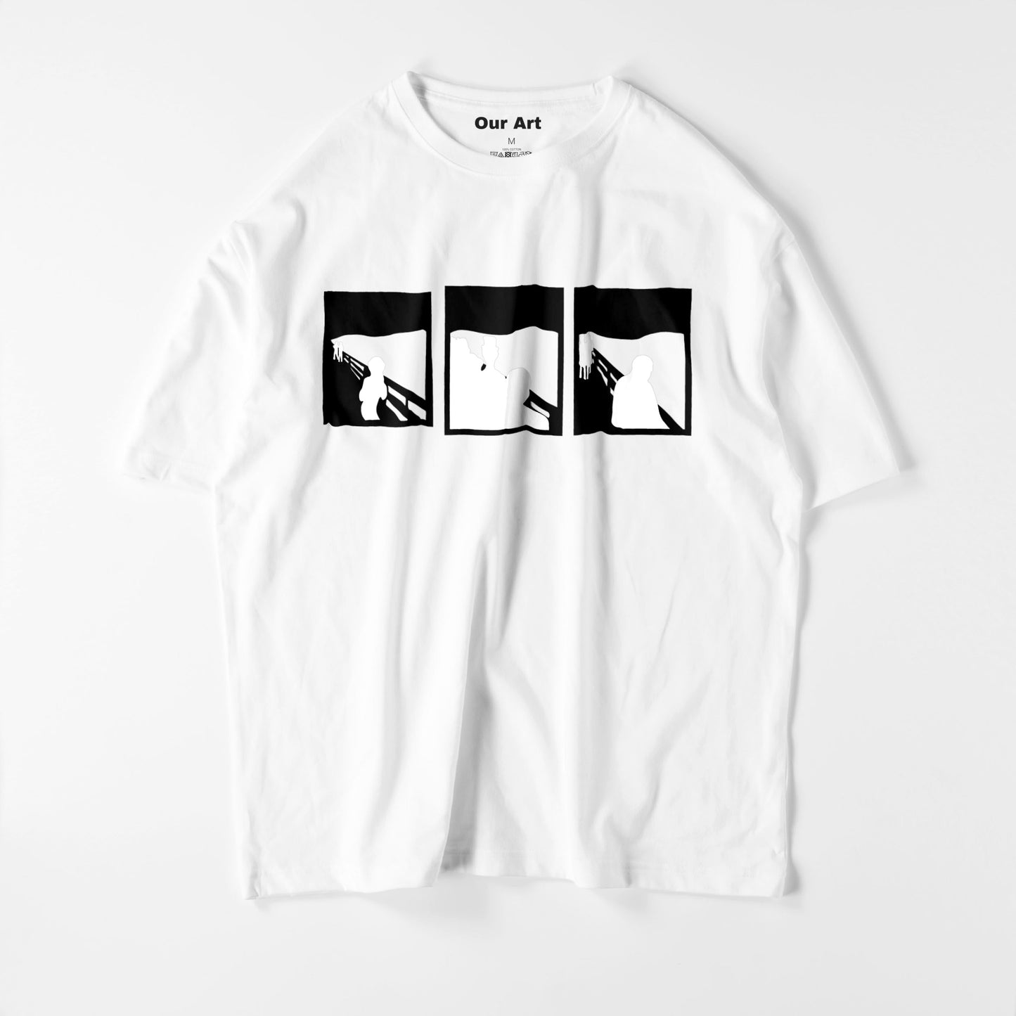 Scream,anxiety,despair (White t-shirt)